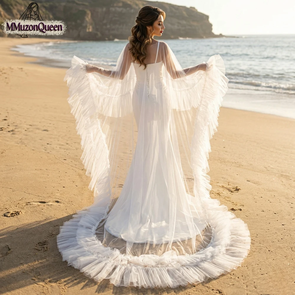 Накидка-болеро TOPQUEEN Cape Mariage Blanche с рюшами, длинная шаль для платья, для вечернего платья, Vg114
Накидка-болеро TOPQUEEN Cape Mariage Blanche с рюшами, длинная шаль для платья, для вечернего платья, Vg114