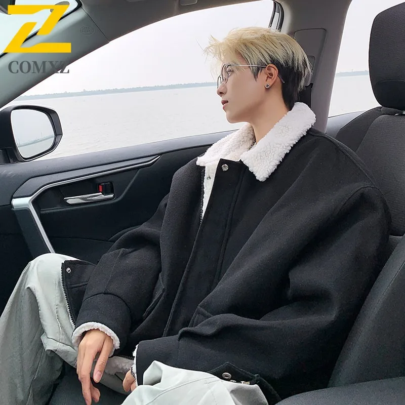 COMXZ 2025 Winter Fleece Lined Wool Blend Cotton Jacket Men Women Couple Sherpa Coat M8001 P120 Warm Outerwear
COMXZ 2025 Winter Fleece Lined Wool Blend Cotton Jacket Men Women Couple Sherpa Coat M8001 P120 Warm Outerwear