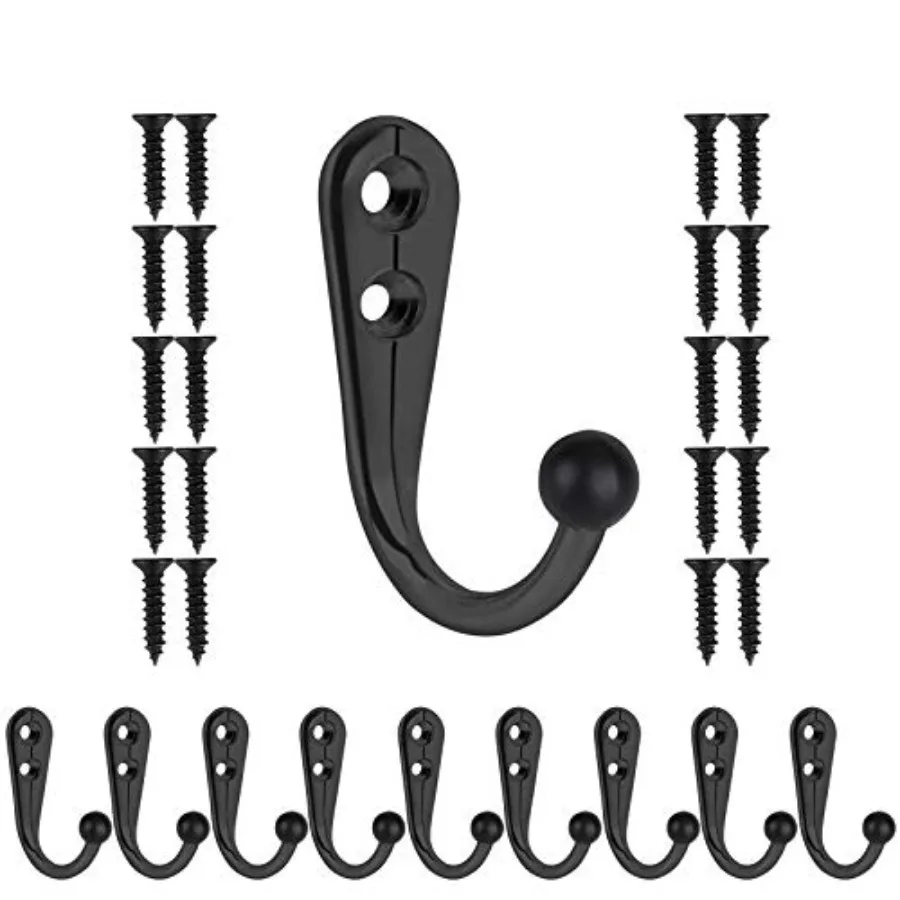 HAHAYOO 10 PCS Coat Hooks Wall Mounted, Premium Black Metal Wall Hooks for Hanging Coats, Wall Hook, Coat Hook, Towel Hooks for
HAHAYOO 10 PCS Coat Hooks Wall Mounted, Premium Black Metal Wall Hooks for Hanging Coats, Wall Hook, Coat Hook, Towel Hooks for