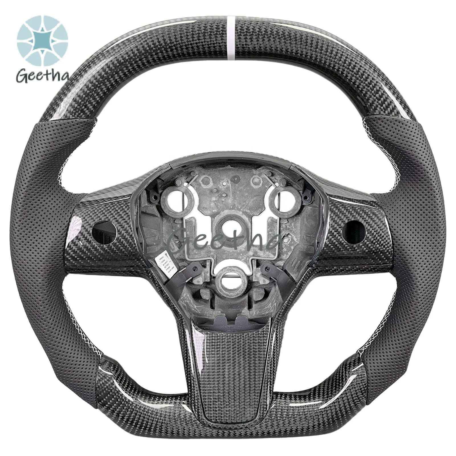 For For Tesla Model 3 Model Y Customized Carbon Fiber Steering Wheel With Perforated LeatherBumper body kit
For For Tesla Model 3 Model Y Customized Carbon Fiber Steering Wheel With Perforated LeatherBumper body kit