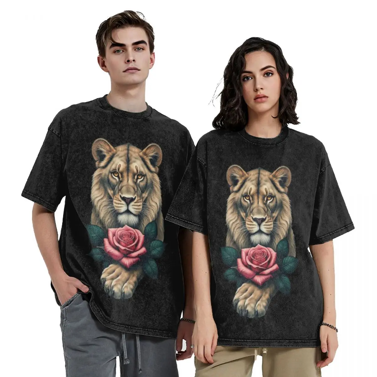 Lioness and Rose T-Shirt sublime anime stuff anime tshirt T-shirts oversize mens designer t shirt 
Lioness and Rose T-Shirt sublime anime stuff anime tshirt T-shirts oversize mens designer t shirt