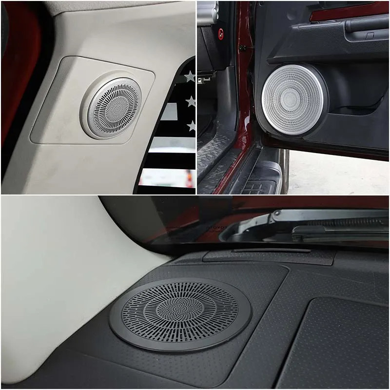 Крышка автомобильного динамика из нержавеющей стали для Toyota FJ Cruiser 2007-2021, аксессуары для интерьера автомобиля
Крышка автомобильного динамика из нержавеющей стали для Toyota FJ Cruiser 2007-2021, аксессуары для интерьера автомобиля