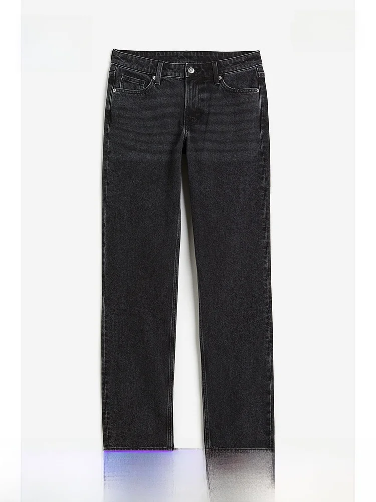 H&M Women's Straight Leg Jeans Casual Comfortable Simple Personali Spring Long Pants l Waist Denim Trousers
H&M Women's Straight Leg Jeans Casual Comfortable Simple Personali Spring Long Pants l Waist Denim Trousers