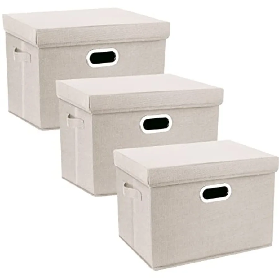 Large Storage Bins with Lids, Collapsible, Washable, Fabric Storage Boxes for Organizing, 17.3x11.8x11.4 Inch, 3 Pack
Large Storage Bins with Lids, Collapsible, Washable, Fabric Storage Boxes for Organizing, 17.3x11.8x11.4 Inch, 3 Pack