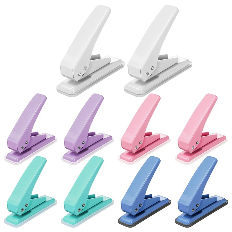 10 Pcs Single Hole Punch With Lock 1 Hole Paper Hole Punch 20 Sheet Capacity Handheld Paper Puncher With Anti Skid Base, Durable
10 Pcs Single Hole Punch With Lock 1 Hole Paper Hole Punch 20 Sheet Capacity Handheld Paper Puncher With Anti Skid Base, Durable