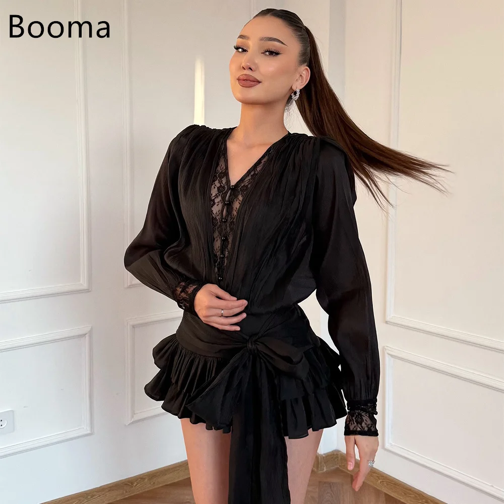 Booma A-Line Sexy V Neck Lace Mini Evening Dresses Long Formal Dresses for Women Elegant Prom Gowns Custom Made
Booma A-Line Sexy V Neck Lace Mini Evening Dresses Long Formal Dresses for Women Elegant Prom Gowns Custom Made