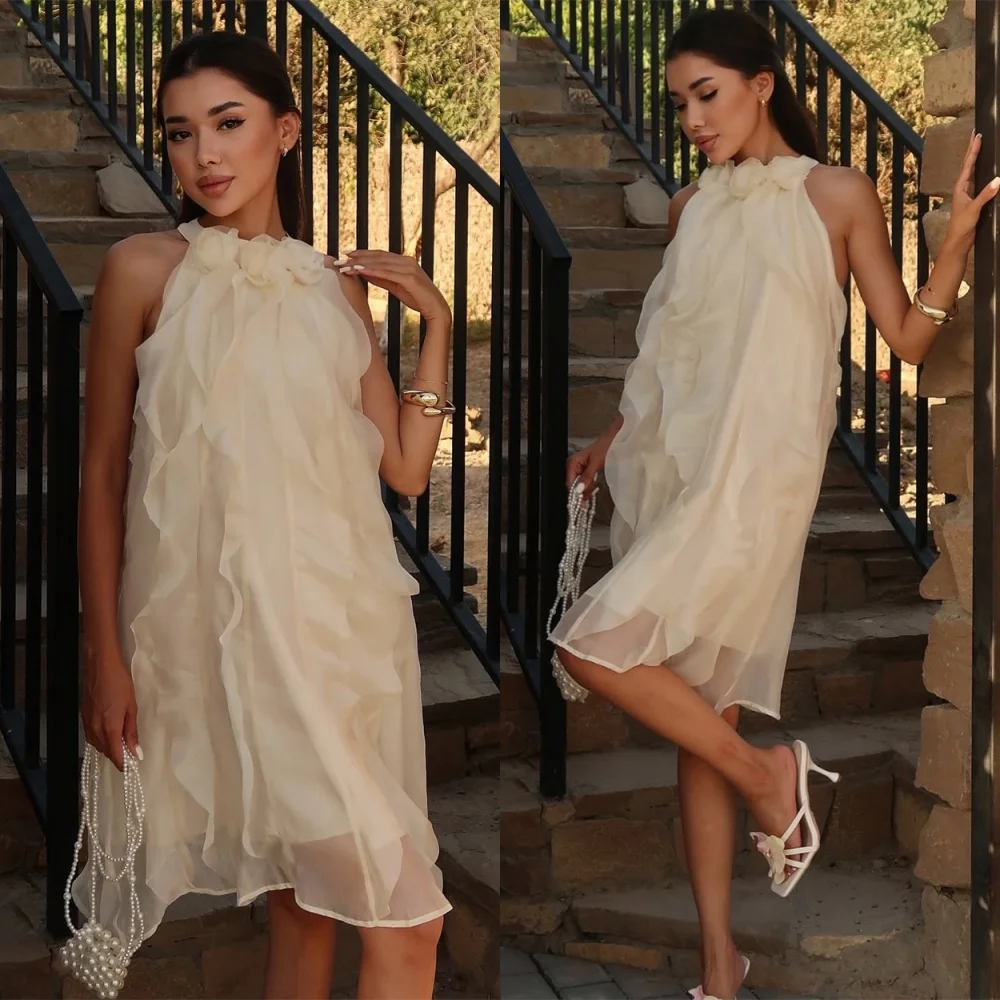 Customized Exquisite Organza Evening Dress Classic Halter Sleeveless Celebrity Gowns Temperament Special Occasion Gowns
Customized Exquisite Organza Evening Dress Classic Halter Sleeveless Celebrity Gowns Temperament Special Occasion Gowns