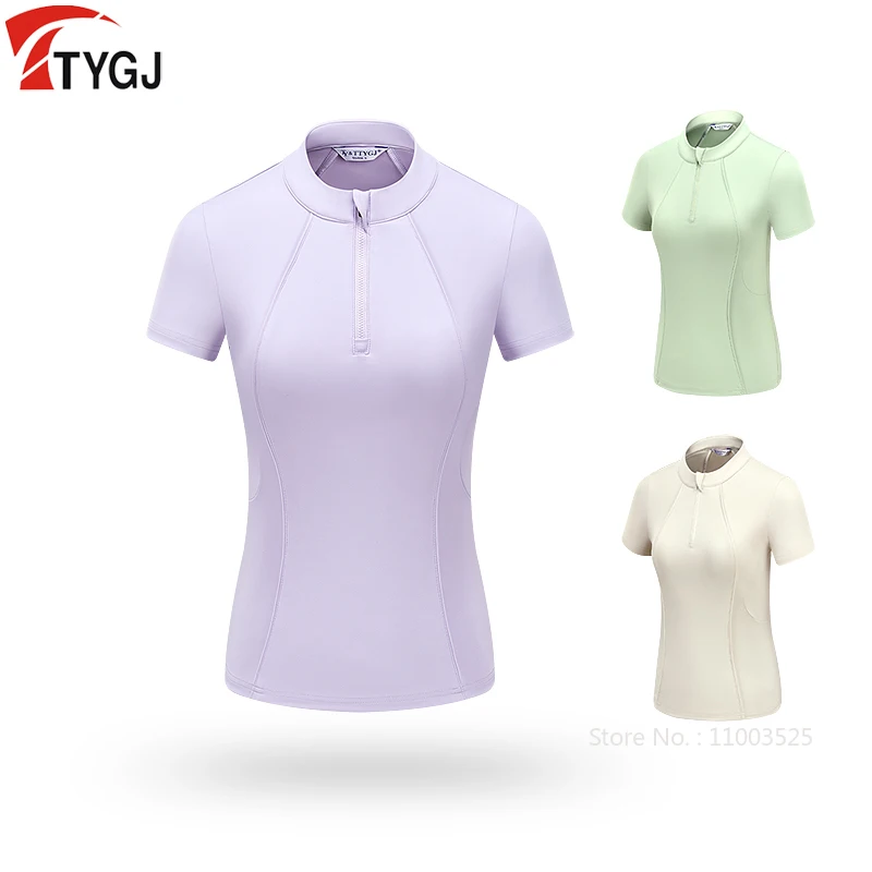 Ttygj Women Golf Wear Golf Shirts 2025 New Style Quick Drying Outdoor Tops Golfer Clothing Ladies Zipper Collar Fitness T-shirts
Ttygj Women Golf Wear Golf Shirts 2025 New Style Quick Drying Outdoor Tops Golfer Clothing Ladies Zipper Collar Fitness T-shirts