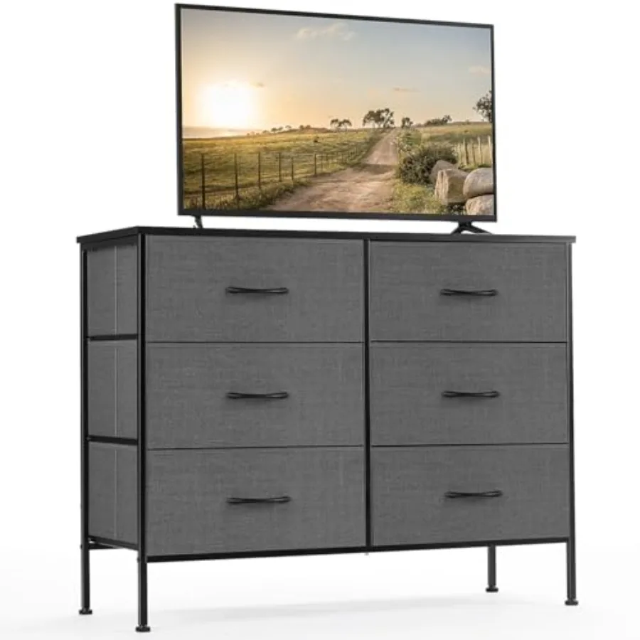 Dresser with 6 Fabric Drawers, Small Space TV Stand and Storage Chest for Bedroom and Living Room, Organizer for Closet, Entryw
Dresser with 6 Fabric Drawers, Small Space TV Stand and Storage Chest for Bedroom and Living Room, Organizer for Closet, Entryw