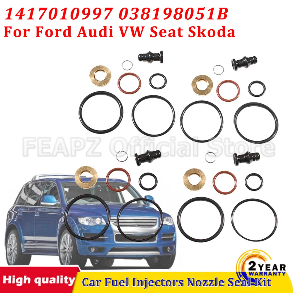 4Sets Car Fuel Injectors Nozzle Seal Kit For Ford Audi VW Seat Skoda 1417010997 038198051B Replacement Accessories
4Sets Car Fuel Injectors Nozzle Seal Kit For Ford Audi VW Seat Skoda 1417010997 038198051B Replacement Accessories