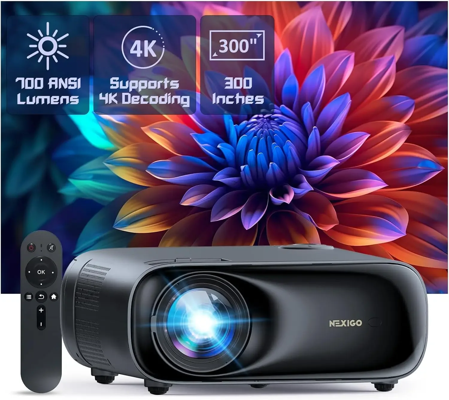 PJ40 (Gen 3) Projector with WiFi and Bluetooth, D65 Calibrated, Native 1080P, 4K Supported, Projector for Outdoor Movies, 20W Sp
PJ40 (Gen 3) Projector with WiFi and Bluetooth, D65 Calibrated, Native 1080P, 4K Supported, Projector for Outdoor Movies, 20W Sp