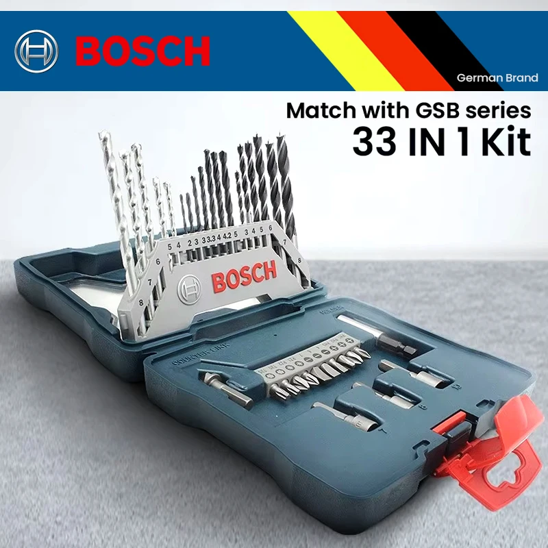 Bosch Twist Drill Combination Metal Drill Bit Woodworking Drill Bit Power Tools Screwdriver Head Mixed Set 7/15/25/33Pcs Accesso
Bosch Twist Drill Combination Metal Drill Bit Woodworking Drill Bit Power Tools Screwdriver Head Mixed Set 7/15/25/33Pcs Accesso