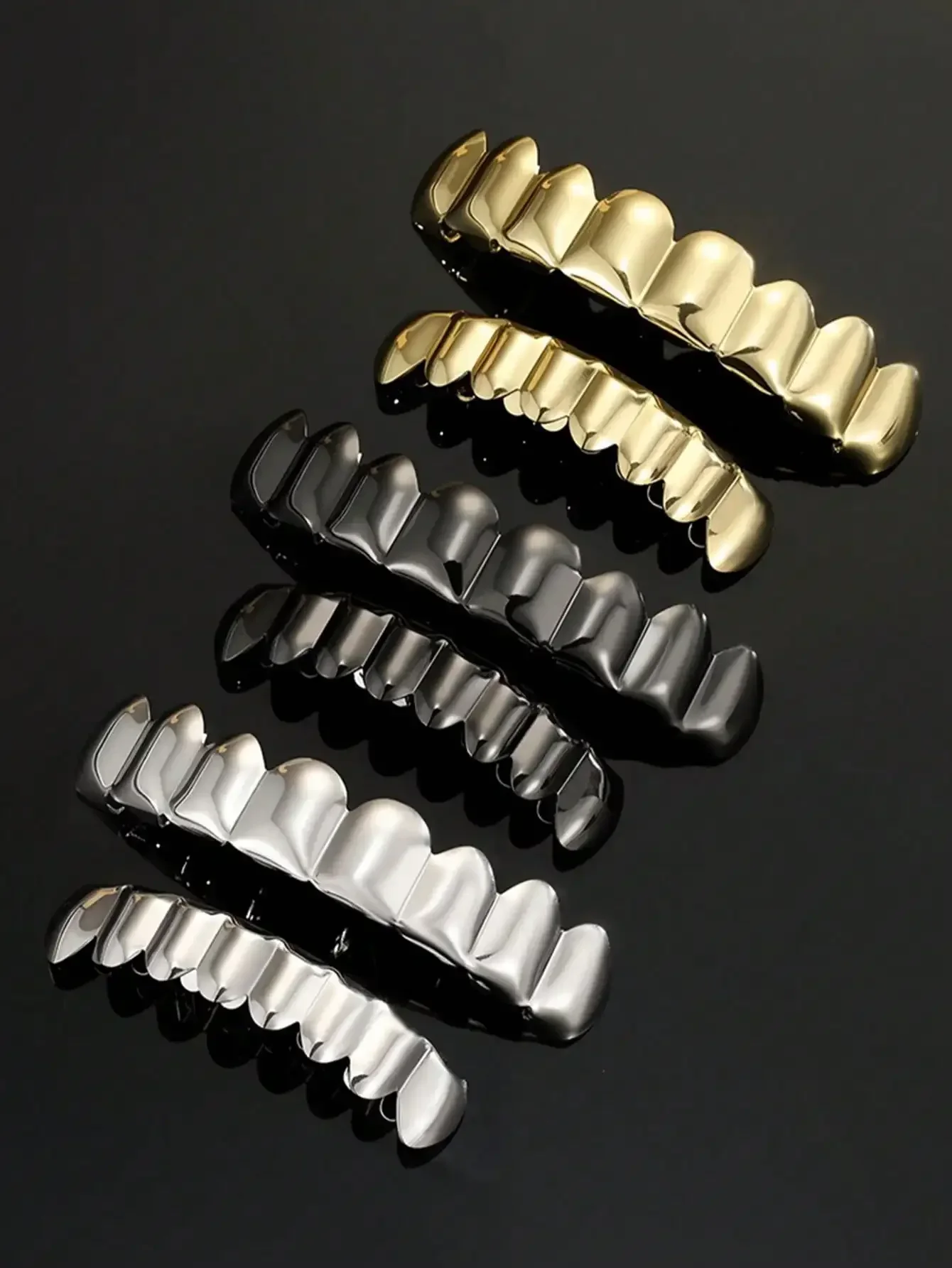 8/8 Smooth Surface Teeth Grillz Braes Classic Punk Glossy Tooth Caps For Women Men Couple Jewelry Par
8/8 Smooth Surface Teeth Grillz Braes Classic Punk Glossy Tooth Caps For Women Men Couple Jewelry Par