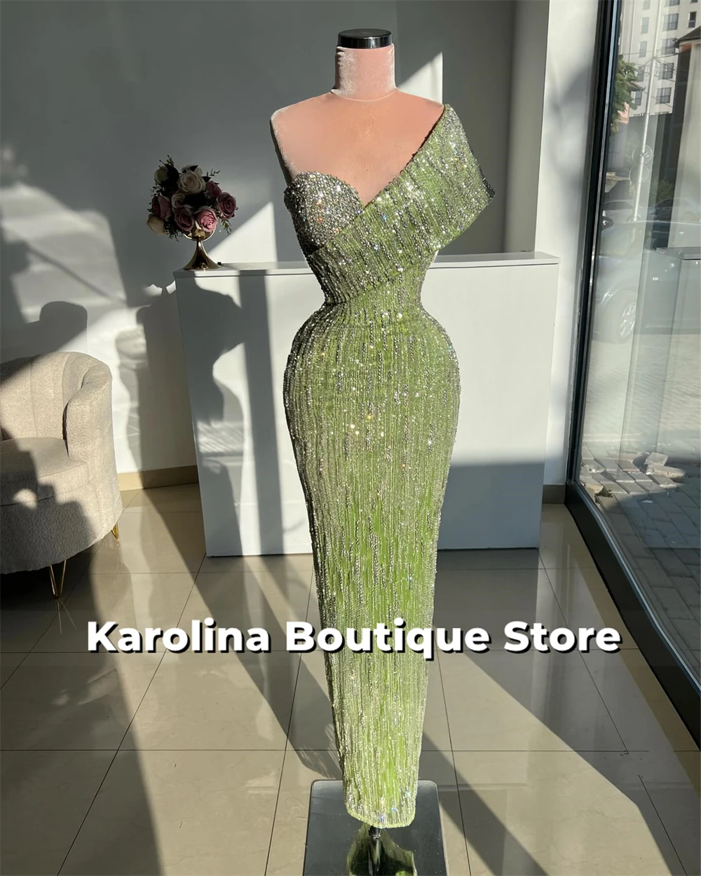 New Shinny Green One Shoulder Beaded Luxury Women Evening Dresses 2025 Dubai Prom Dress Long Party Gown Vestidos Customized
New Shinny Green One Shoulder Beaded Luxury Women Evening Dresses 2025 Dubai Prom Dress Long Party Gown Vestidos Customized