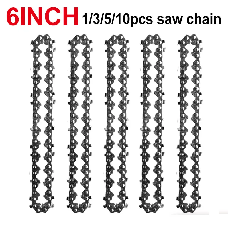 1/3/5pcs 6 Inch Mini Chainsaw Chain Set Cordless Electric Saw Chain Wood Branch Cutting Sharp Chains Blades Replacement
1/3/5pcs 6 Inch Mini Chainsaw Chain Set Cordless Electric Saw Chain Wood Branch Cutting Sharp Chains Blades Replacement