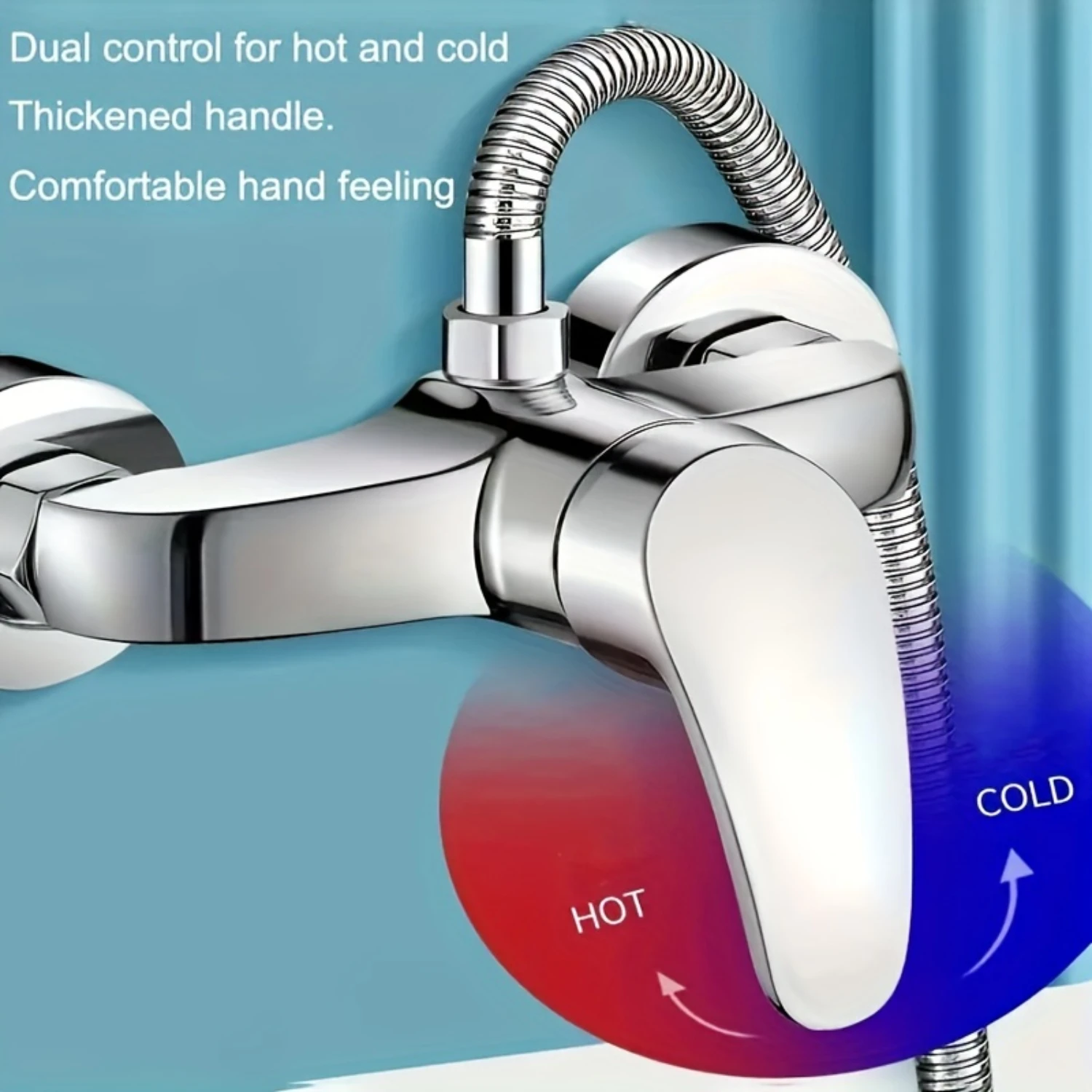 1pc Prince Shower With 304 Stainless Steel Plating Facing Upwards In The Bathroom, With A Hot And Cold Shower Head, A Bathroom B
1pc Prince Shower With 304 Stainless Steel Plating Facing Upwards In The Bathroom, With A Hot And Cold Shower Head, A Bathroom B
