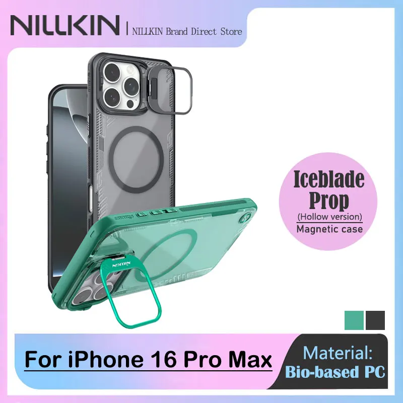 Nillkin Transparent Magnetic Case for iPhone 16 Pro Max, Camera Protection Bracket, Eco-friendly Back Cover with Stand, Holder,
Nillkin Transparent Magnetic Case for iPhone 16 Pro Max, Camera Protection Bracket, Eco-friendly Back Cover with Stand, Holder,