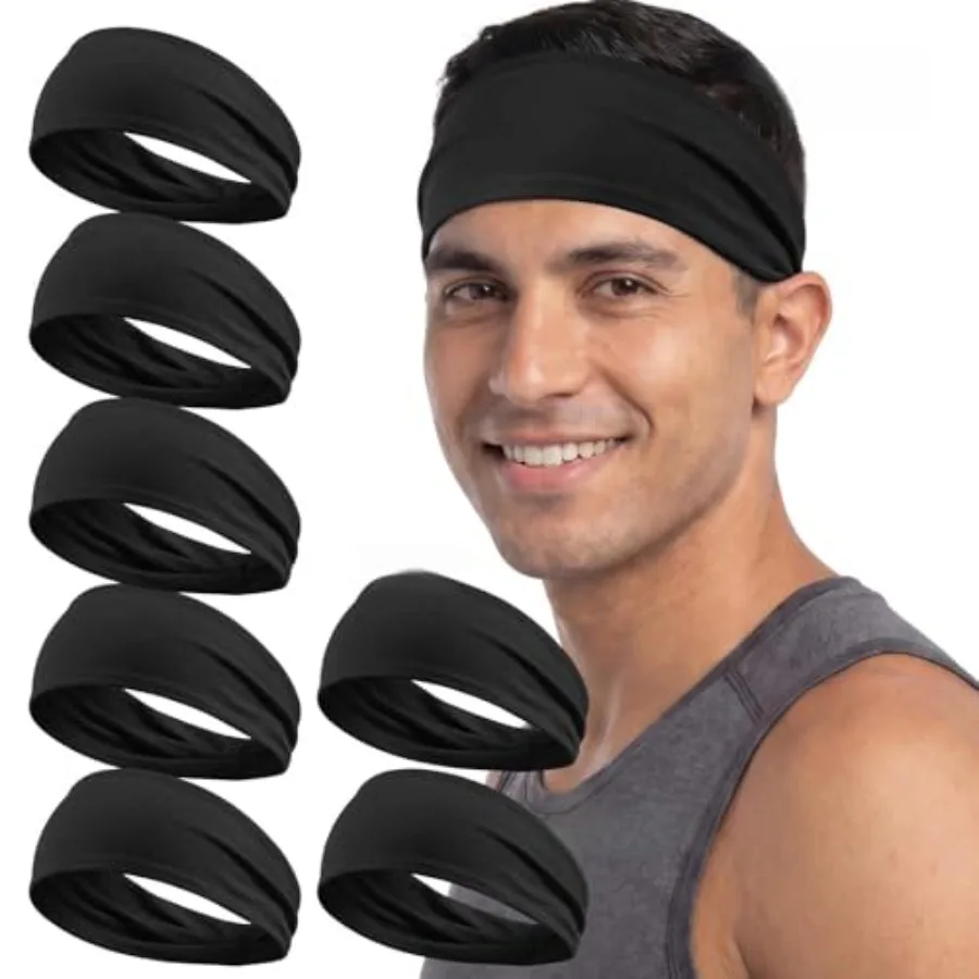 Headbands for Men, Soft Elastic Sports Sweatbands - Non Slip Hair Band Head Wrap and Running Accessories for Gym Workout
Headbands for Men, Soft Elastic Sports Sweatbands - Non Slip Hair Band Head Wrap and Running Accessories for Gym Workout