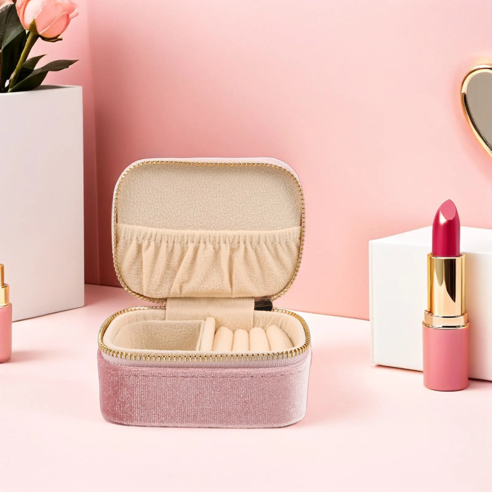 Jewelry Travel Case Multicompartment Zippered Organizer Portable Mini Box for Rings Earrings Pendants Bracelet Storage
Jewelry Travel Case Multicompartment Zippered Organizer Portable Mini Box for Rings Earrings Pendants Bracelet Storage
