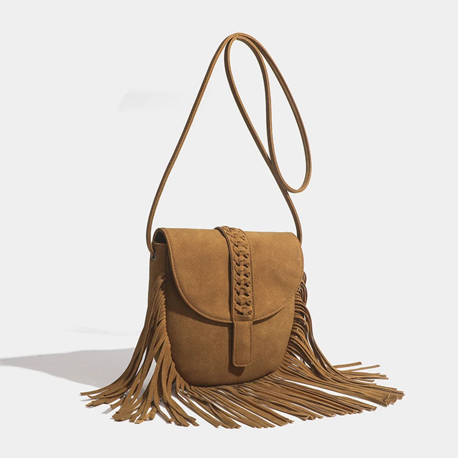 Boho Style Bohemian Fringed Crossbody Bag Versatile Faux Suede Design Shoulder Bag Flip Small Square Bags For Women Daily Travel
Boho Style Bohemian Fringed Crossbody Bag Versatile Faux Suede Design Shoulder Bag Flip Small Square Bags For Women Daily Travel