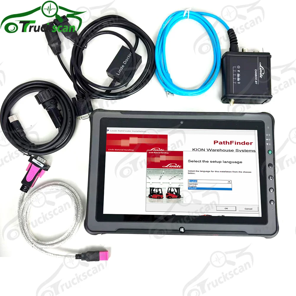 f110tablet и комплект Linde BT Linde Pathfinder LSG USB CANBOX вилочный погрузчик грузовик диагностический инструмент
f110tablet и комплект Linde BT Linde Pathfinder LSG USB CANBOX вилочный погрузчик грузовик диагностический инструмент