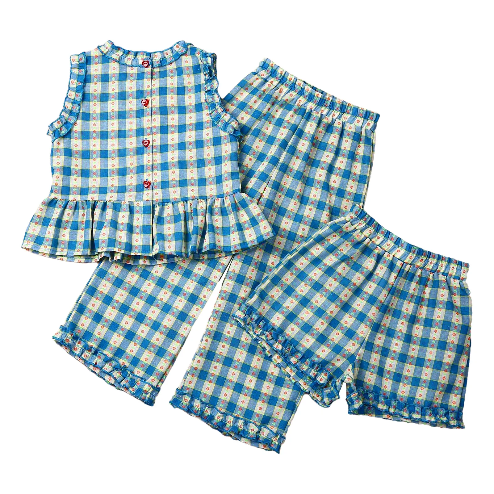 Baby Girls Cute Grid Clothing Sets Sleeveless Sweet Tops with Elastic Waistband Pants And Shorts for Casual Holiday Daily Wear
Baby Girls Cute Grid Clothing Sets Sleeveless Sweet Tops with Elastic Waistband Pants And Shorts for Casual Holiday Daily Wear