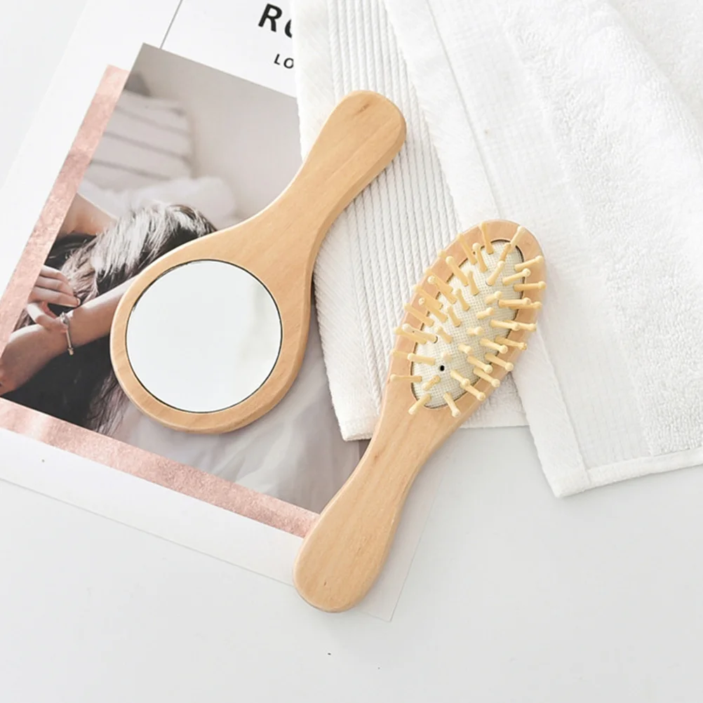 2 Sets Mirror Comb Kit Portable Vanity Women with Makeup Travel Outdoor Vintage Hair Brush
2 Sets Mirror Comb Kit Portable Vanity Women with Makeup Travel Outdoor Vintage Hair Brush