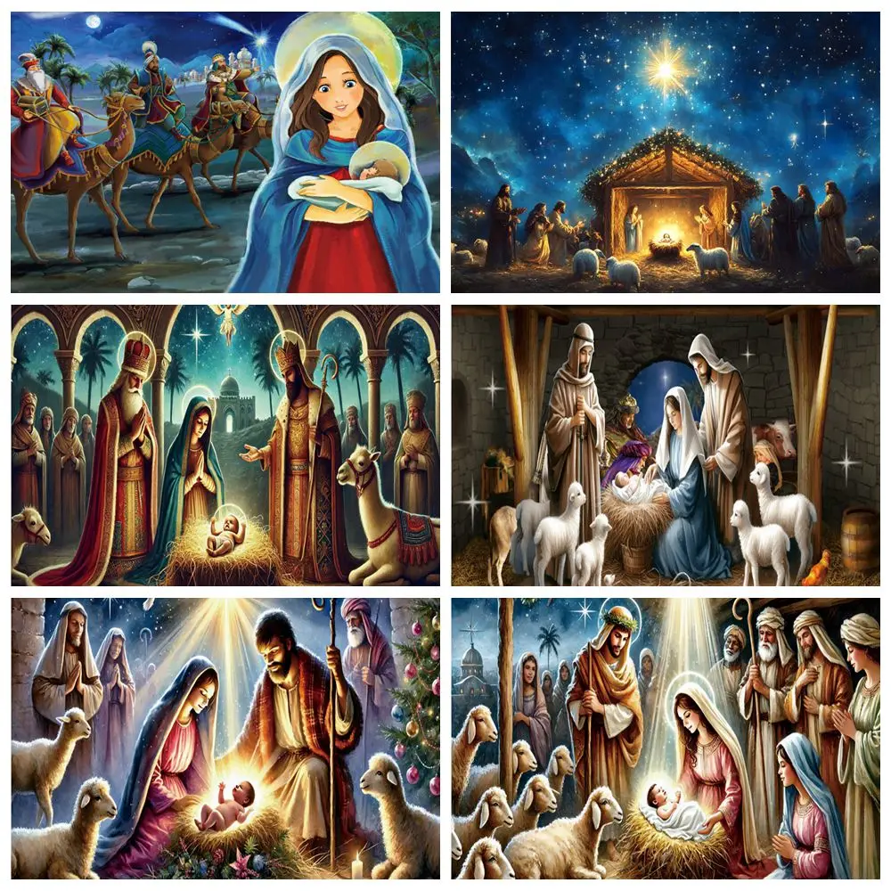 Nativity Scene Backdrop Christmas Photography Birth Of Jesus Christian Photo Background Photozone Photophone Shoot Booth Poster
Nativity Scene Backdrop Christmas Photography Birth Of Jesus Christian Photo Background Photozone Photophone Shoot Booth Poster