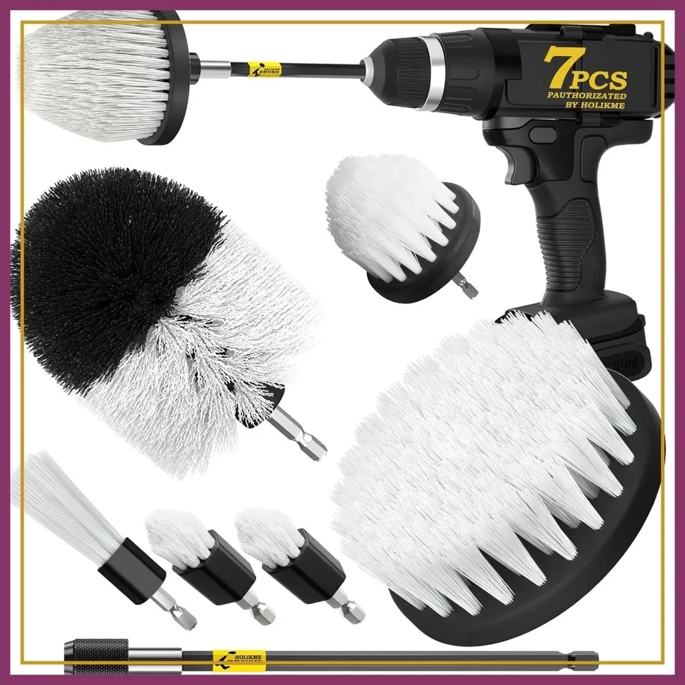 7PC Drill Brush Set for Car Interior Detailing, Power Scrubber Attachments for Bathroom, Kitchen, Shower, Carpet, Boat, Tile
7PC Drill Brush Set for Car Interior Detailing, Power Scrubber Attachments for Bathroom, Kitchen, Shower, Carpet, Boat, Tile