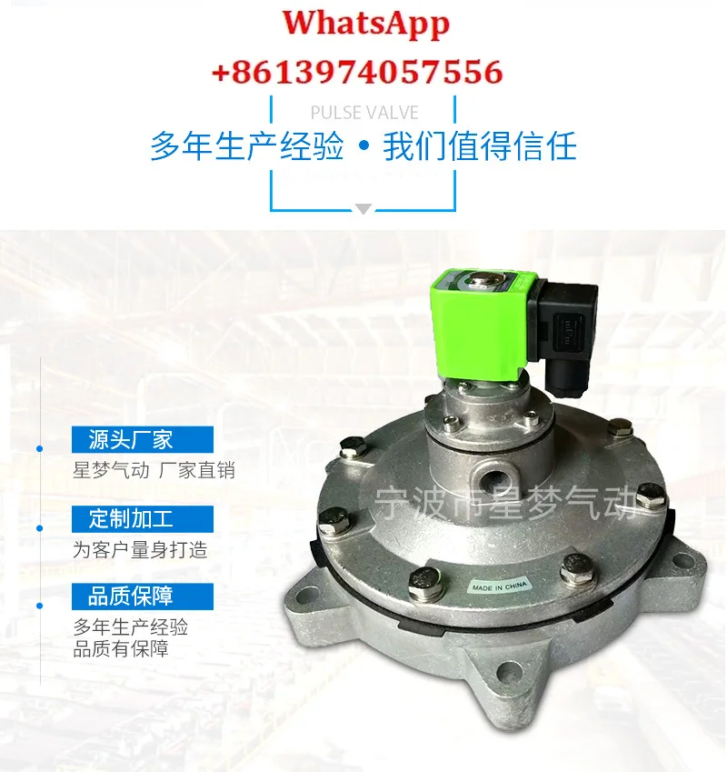 Электромагнитный импульсный клапан MCF/DMF-Y-76S Shanghai Plateau CA76MM040-305 3-дюймовый погружной импульсный клапан
Электромагнитный импульсный клапан MCF/DMF-Y-76S Shanghai Plateau CA76MM040-305 3-дюймовый погружной импульсный клапан
