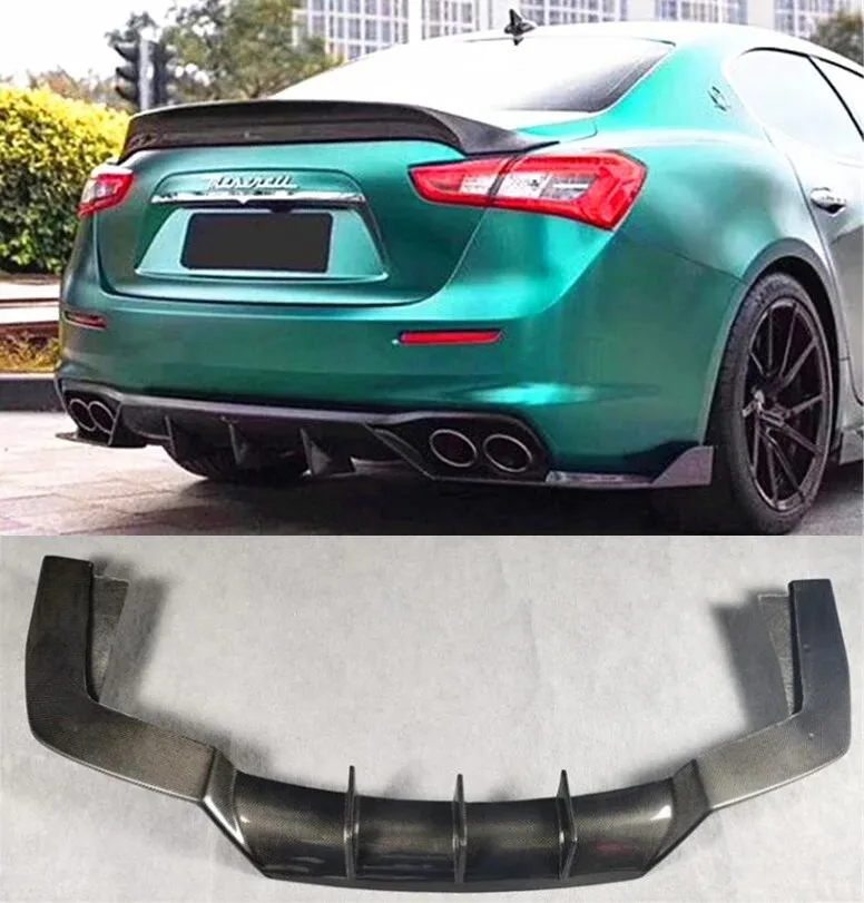 Задний диффузор автомобиля из настоящего углеродного волокна, бампер, спойлер багажника, комплект кузова для Maserati Ghibli 2014 2015 2016 2017
Задний диффузор автомобиля из настоящего углеродного волокна, бампер, спойлер багажника, комплект кузова для Maserati Ghibli 2014 2015 2016 2017