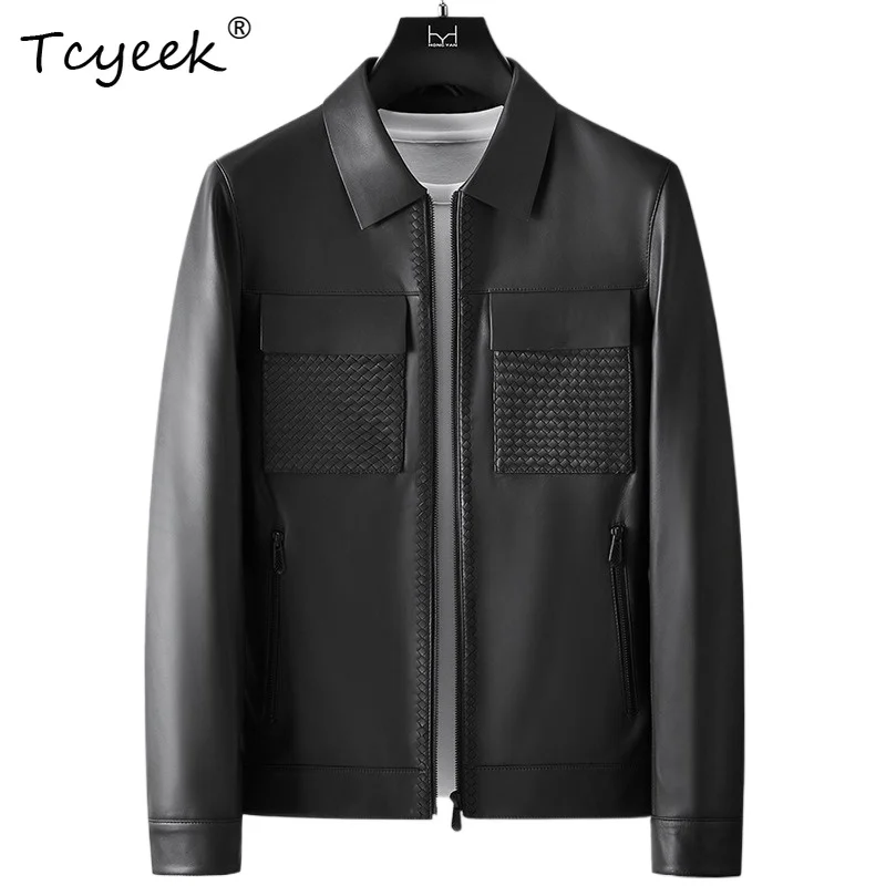 Tcyeek Top Layer Sheepskin Spring Autumn High End Trendy Lapel Black Short Men Genuine Leather Jacket Jaqueta De Couro Masculina
Tcyeek Top Layer Sheepskin Spring Autumn High End Trendy Lapel Black Short Men Genuine Leather Jacket Jaqueta De Couro Masculina