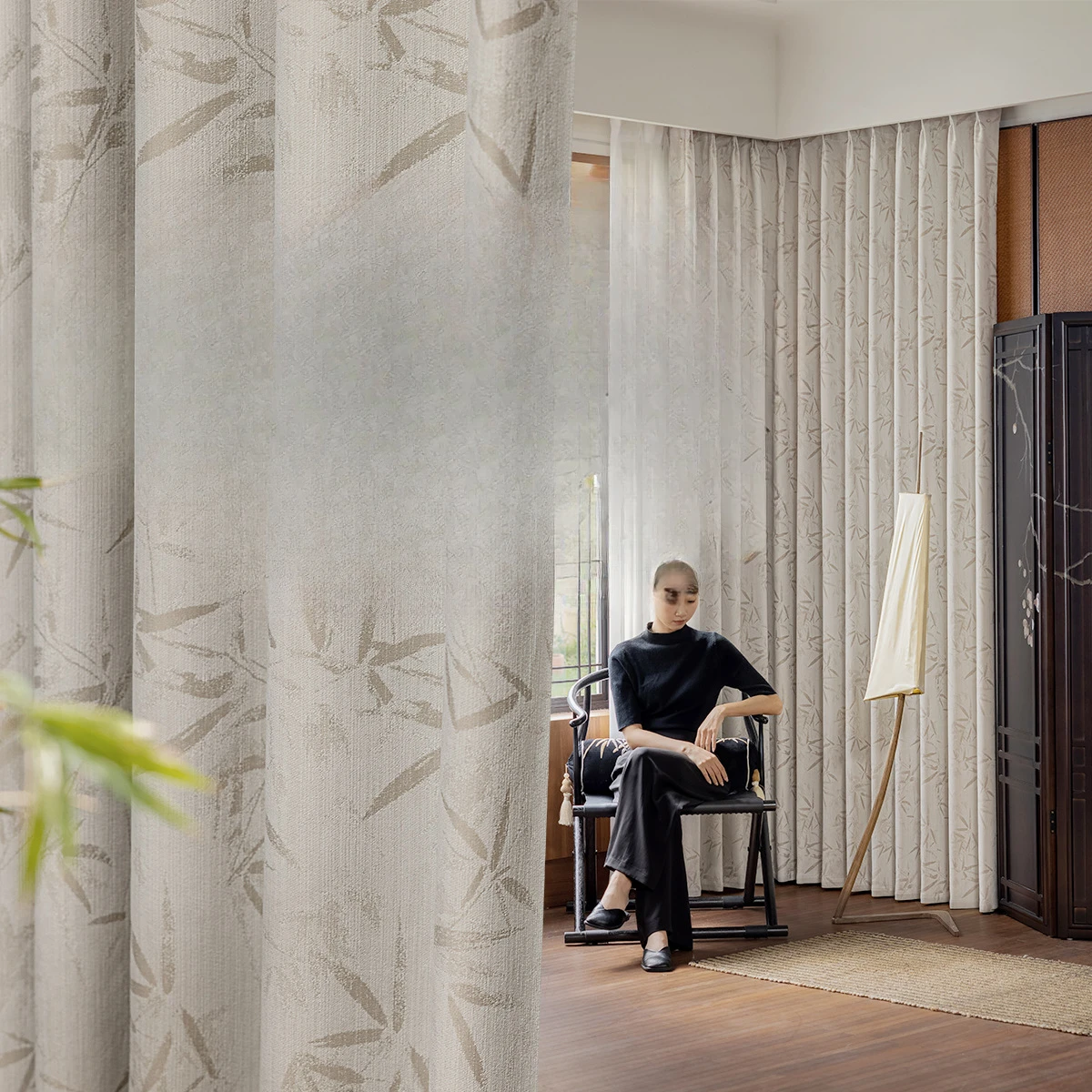 Retro Chenille Jacquard Bamboo Leaf Curtains New Chinese Bedroom Balcony Ancient Style Living Room Sunshade Atmosphere
Retro Chenille Jacquard Bamboo Leaf Curtains New Chinese Bedroom Balcony Ancient Style Living Room Sunshade Atmosphere