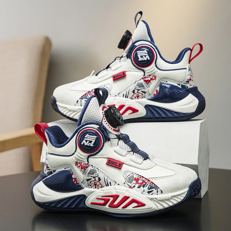 Leather Upper Children Basketball Shoes Rotatory Button Shock Absorbing Boys Shoes
Leather Upper Children Basketball Shoes Rotatory Button Shock Absorbing Boys Shoes