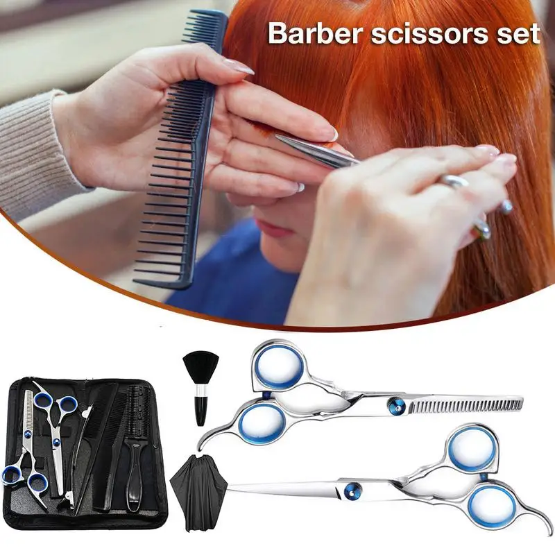 10PCS Hair Cutting Scissors Thinning Shears Set With Hair Comb Clip Apron Professional Hairdressing Scissors Kit For Home Babers
10PCS Hair Cutting Scissors Thinning Shears Set With Hair Comb Clip Apron Professional Hairdressing Scissors Kit For Home Babers