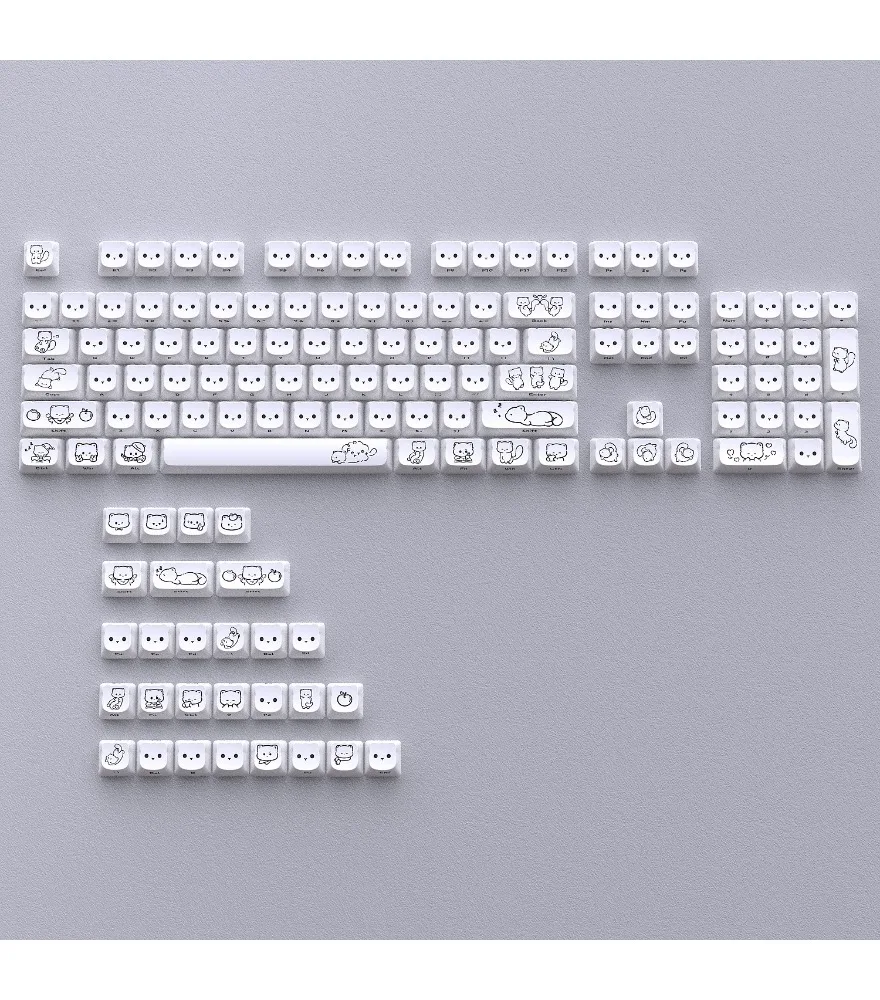 Personalized keycap Q cute ferret cat head keycap small full set of 125 key MOA highly sublimated PBT customized keycap
Personalized keycap Q cute ferret cat head keycap small full set of 125 key MOA highly sublimated PBT customized keycap