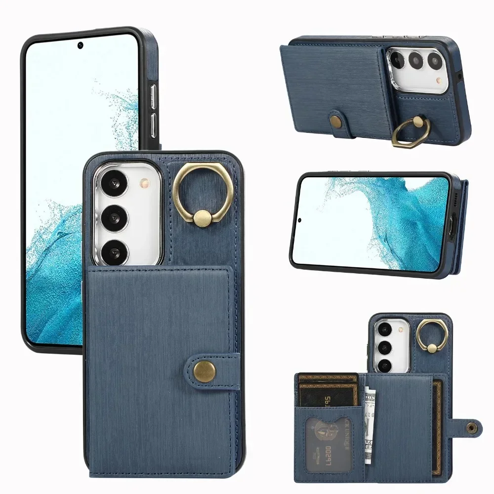 Ring Holder Business Leather Cover for Samsung Galaxy S22 S24 Ultra S23 Plus + A33 A34 A53 A54 A25 5G A24 Card Slot Phone Case
Ring Holder Business Leather Cover for Samsung Galaxy S22 S24 Ultra S23 Plus + A33 A34 A53 A54 A25 5G A24 Card Slot Phone Case