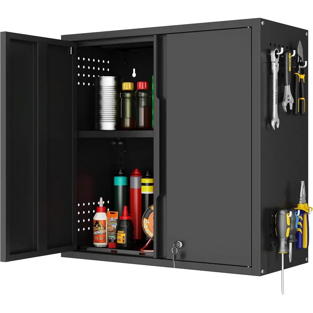 26 Black Metal Wall Cabinet with 2 Doors and Lock for Home, Office, Garage, Kitchen, and Utility Room Storage
26 Black Metal Wall Cabinet with 2 Doors and Lock for Home, Office, Garage, Kitchen, and Utility Room Storage