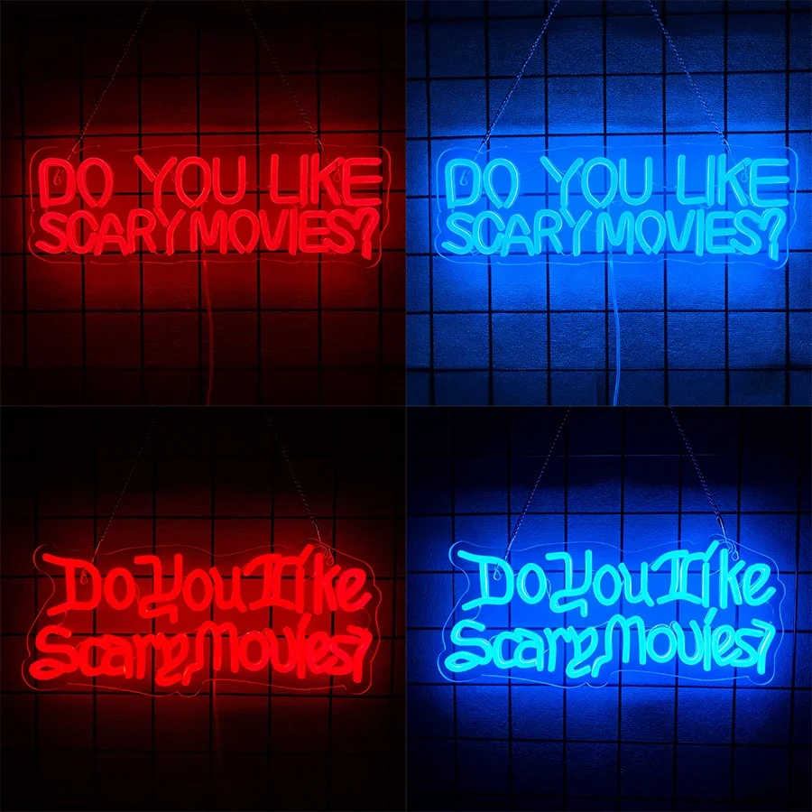 Man Caves, Game Rooms, Gothic Halloween Party Decor,Used For Escape Rooms, Bars, Clubs,Do You Like Scary Movies Led Neon Sign.
Man Caves, Game Rooms, Gothic Halloween Party Decor,Used For Escape Rooms, Bars, Clubs,Do You Like Scary Movies Led Neon Sign.