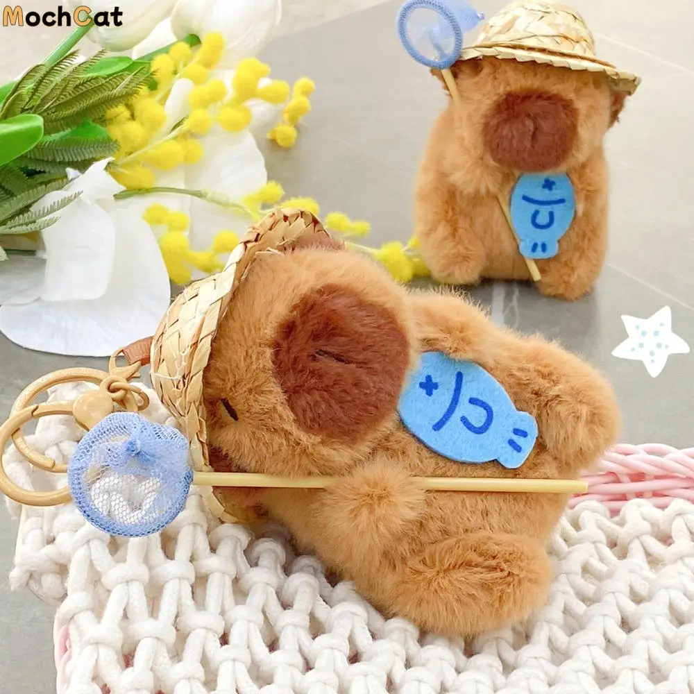 Catch Fish Plush Capybara Bag Pendant Stuffed Doll Fishing Net Plush Capybara Key Ring Funny PP Cotton Cartoon Animal Keychain
Catch Fish Plush Capybara Bag Pendant Stuffed Doll Fishing Net Plush Capybara Key Ring Funny PP Cotton Cartoon Animal Keychain