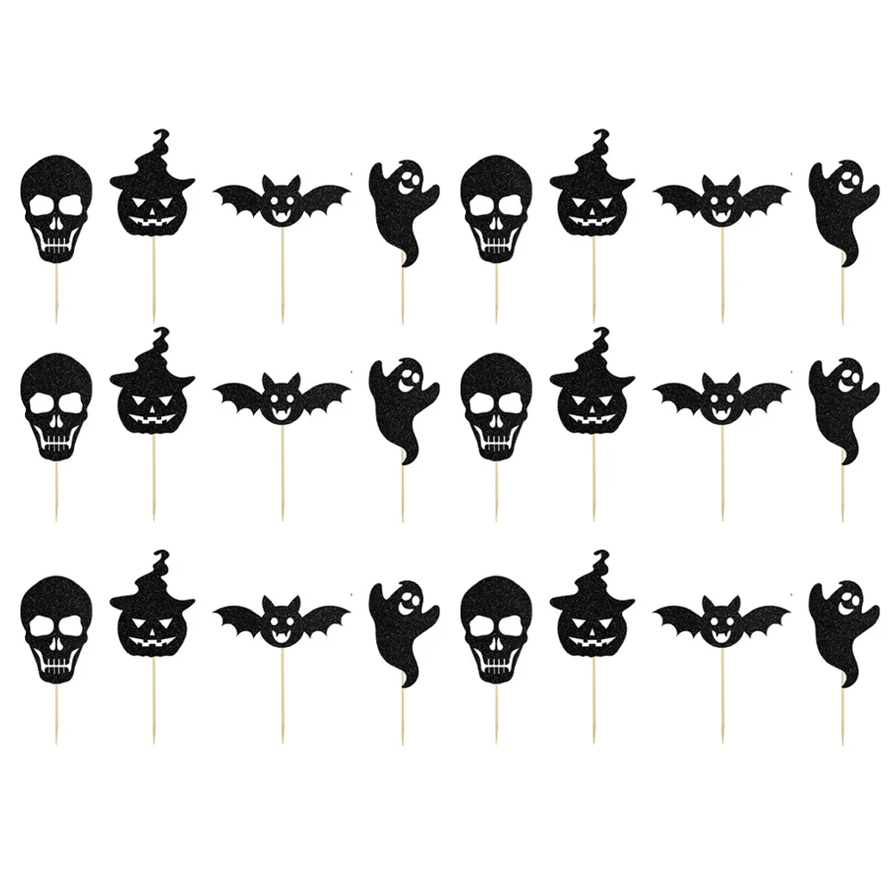 24 Pcs Halloween Cake Insert The Gift Decor Dessert Picks Cupcake Paper Party Ornament Inserted Cards
24 Pcs Halloween Cake Insert The Gift Decor Dessert Picks Cupcake Paper Party Ornament Inserted Cards