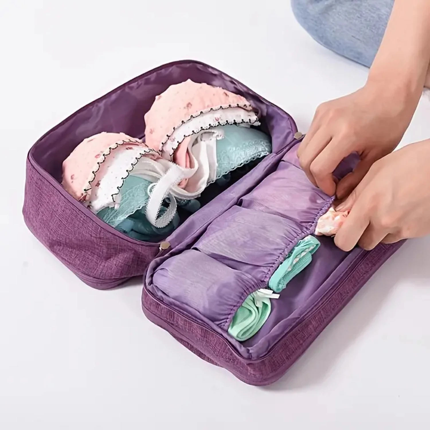 Convenient Travel Portable Lingerie Underwear Bra Storage Organizer Bag - Stylish and Durable - Compact Space-Saving Design for
Convenient Travel Portable Lingerie Underwear Bra Storage Organizer Bag - Stylish and Durable - Compact Space-Saving Design for