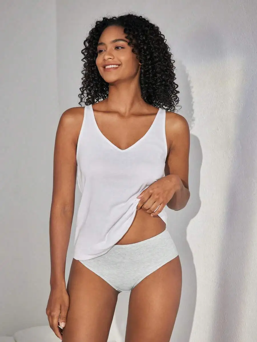 Comfortable Breathable Cotton Solid Briefs Melange Gray
Comfortable Breathable Cotton Solid Briefs Melange Gray