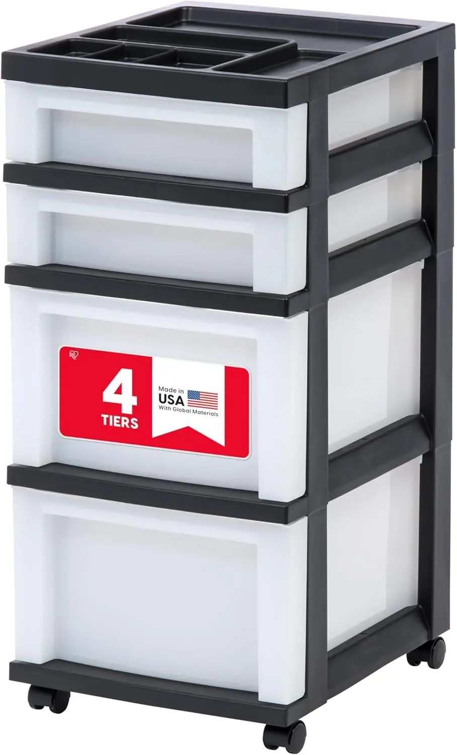 4-Drawer Rolling Storage Cart with Wheels, for Craft Supplies, Classroom, Bathroom & Laundry Room, Black/Pearl
4-Drawer Rolling Storage Cart with Wheels, for Craft Supplies, Classroom, Bathroom & Laundry Room, Black/Pearl