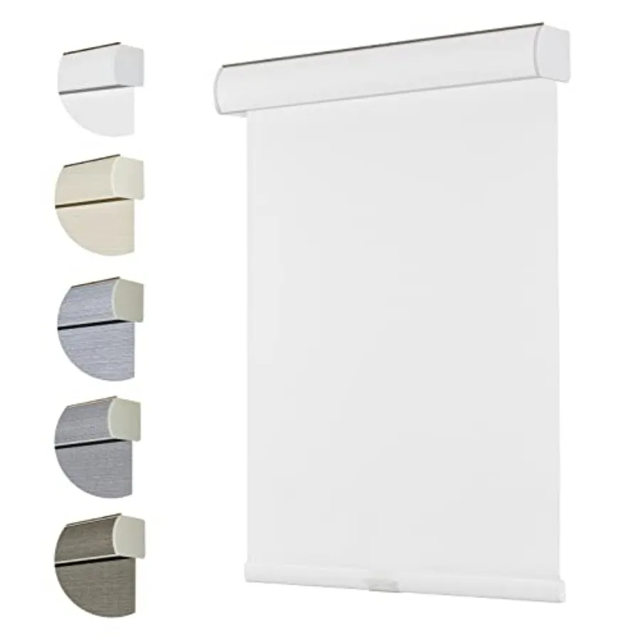 Free-Stop Cordless 100% Blackout Roller Shades for Window Blinds with Linen Look Textured Fabric White, 20"W x 72"H UV Protecti
Free-Stop Cordless 100% Blackout Roller Shades for Window Blinds with Linen Look Textured Fabric White, 20"W x 72"H UV Protecti