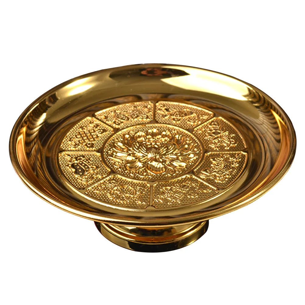 Lotus Fruit Holder Golden Temple Worship Tray Buddhist Supplies Tribute Food Plate Pedestal Bowl Religious Use
Lotus Fruit Holder Golden Temple Worship Tray Buddhist Supplies Tribute Food Plate Pedestal Bowl Religious Use