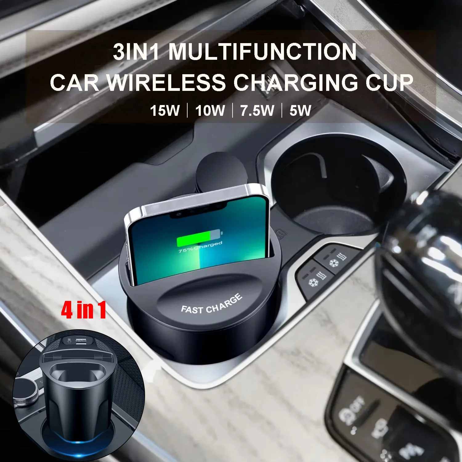 3in1 Multifunctional Car Wireless Charging Cup 15W QI Wireless Car Charging Phone Holder Cup For iPhone Samsung Xiaomi
3in1 Multifunctional Car Wireless Charging Cup 15W QI Wireless Car Charging Phone Holder Cup For iPhone Samsung Xiaomi