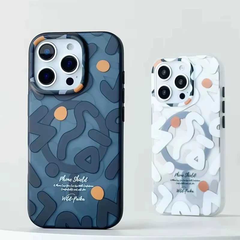 Geometric Graffiti MagSafe Phone Case for iPhone 16 16pro max 14 15 Pro 13 12 Wireless Charging Frosted Hard PC Shockproof Cover
Geometric Graffiti MagSafe Phone Case for iPhone 16 16pro max 14 15 Pro 13 12 Wireless Charging Frosted Hard PC Shockproof Cover