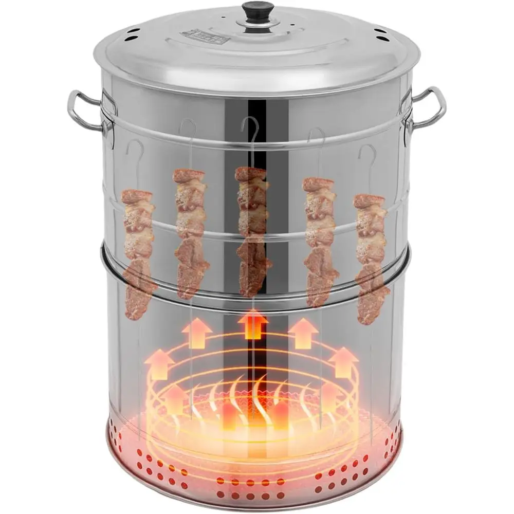 Dual-Purpose Portable Stainless Steel Charcoal Grill with Skewers for Outdoor BBQs, Camping, and Picnics
Dual-Purpose Portable Stainless Steel Charcoal Grill with Skewers for Outdoor BBQs, Camping, and Picnics