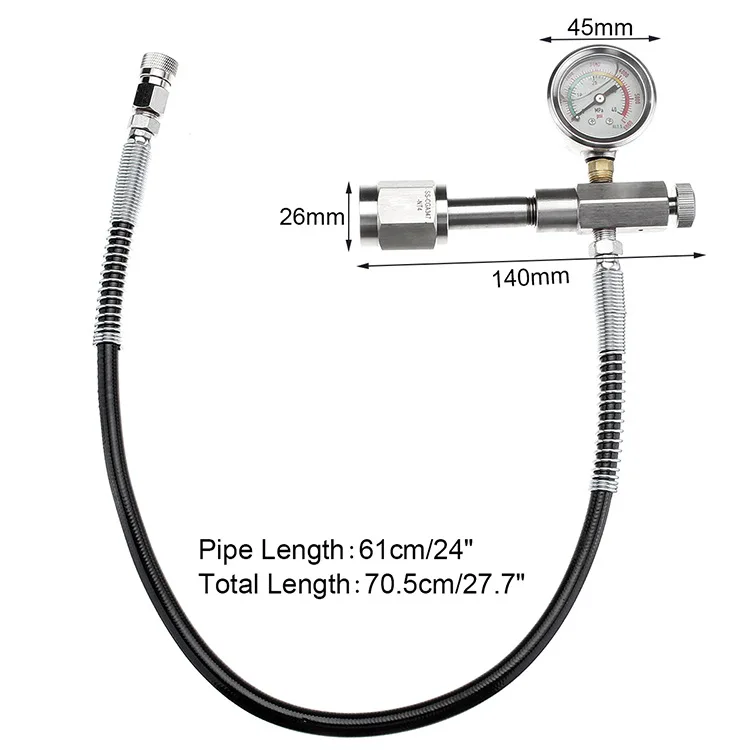 High pressure pipe 5000pa inflatable valve, inflatable with precision pressure gauge 24 inch tube
High pressure pipe 5000pa inflatable valve, inflatable with precision pressure gauge 24 inch tube